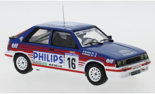 Coche miniatura Renault 11 1/43 IXO Turbo No.16 Philips Rallye WM Tour de Corse 1987 A.Oreille/S.Oreille Renault 11 1/43 IXO Turbo No.16 Philips Rallye WM Tour de Corse 1987 A.Oreille/S.Oreille coche miniatura