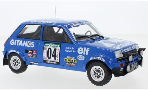 Coche miniatura Renault 5 1/18 IXO Alpine No.4 Gitanes Rallye Bandama 1978 J.Ragnotti/J-M.Andrie Renault 5 1/18 IXO Alpine No.4 Gitanes Rallye Bandama 1978 J.Ragnotti/J-M.Andrie coche miniatura