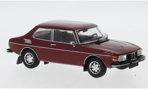 Saab 99 1/43 IXO EMS metalico rojo 1972 coche miniatura