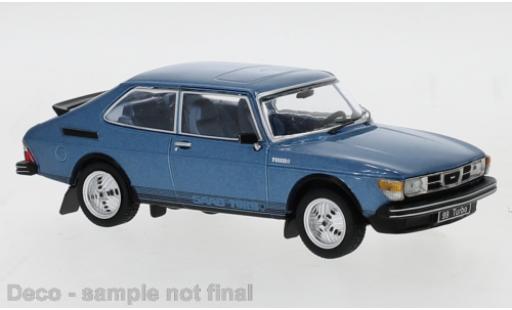 Saab 99 1/43 IXO Turbo metalico azul 1977 coche miniatura