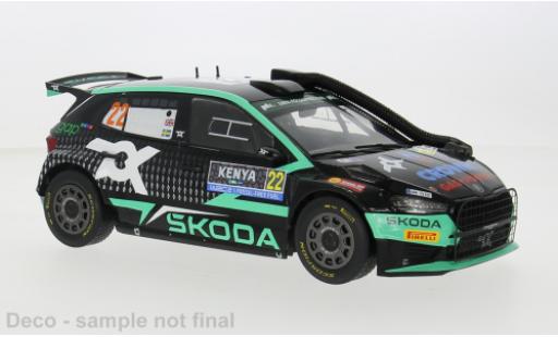 Coche miniatura Skoda Fabia 1/18 IXO Rally2 No.22 WRC Safari Rallye Kenia 2024 1:18 Skoda Fabia 1/18 IXO Rally2 No.22 WRC Safari Rallye Kenia 2024 1:18 coche miniatura