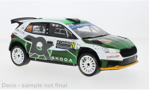 Skoda Fabia 1/18 IXO Rally2 No.24 Rallye WM Rally Monte Carlo 2023 1:18 coche miniatura