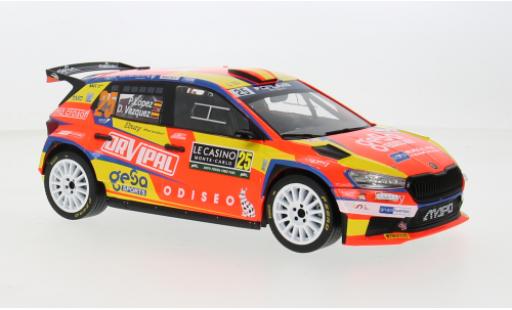 Coche miniatura Skoda Fabia 1/18 IXO Rally2 No.25 WRC Rally Monte Carlo 2024 1:18 Skoda Fabia 1/18 IXO Rally2 No.25 WRC Rally Monte Carlo 2024 1:18 coche miniatura