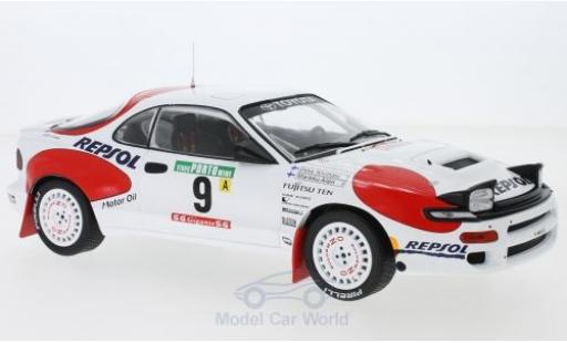 Coche miniatura Toyota Celica 1/18 IXO GT-Four ST185 No.9 Team Europe Rallye WM Rallye Portugal 1992 M.Alen/I.Kivimaki Toyota Celica 1/18 IXO GT-Four ST185 No.9 Team Europe Rallye WM Rallye Portugal 1992 M.Alen/I.Kivimaki coche miniatura