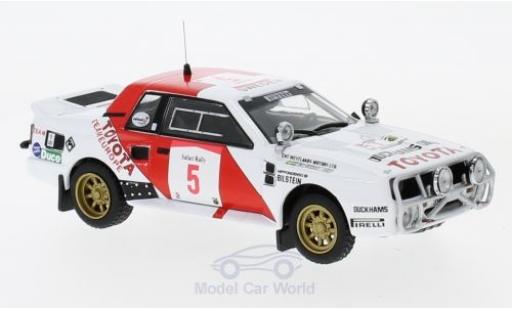 Coche miniatura Toyota Celica 1/43 IXO TwinCam Turbo (TA64) No.5 Team Europe Rallye WM Safari Rallye 1984 B.Waldegard/H.Thorszelius Toyota Celica 1/43 IXO TwinCam Turbo (TA64) No.5 Team Europe Rallye WM Safari Rallye 1984 B.Waldegard/H.Thorszelius coche miniatura