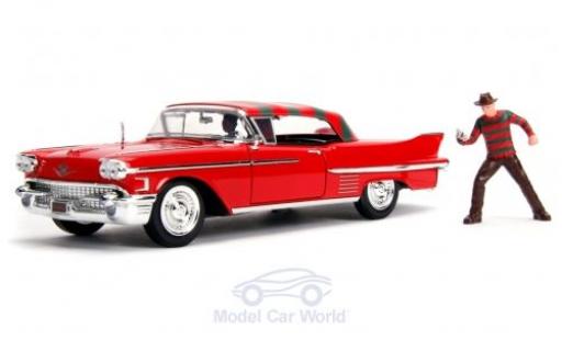 Coche miniatura Cadillac Series 62 1/24 Jada Toys rojo/Dekor A Nightmare on Elm Street 1958 mit Figuren Cadillac Series 62 1/24 Jada Toys rojo/Dekor A Nightmare on Elm Street 1958 mit Figuren coche miniatura