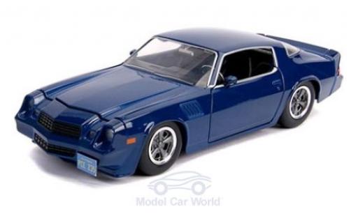 Coche miniatura Chevrolet Camaro 1/24 Jada Toys Z28 azul Stranger Things 1979 mit Sammelmünze Chevrolet Camaro 1/24 Jada Toys Z28 azul Stranger Things 1979 mit Sammelmünze coche miniatura