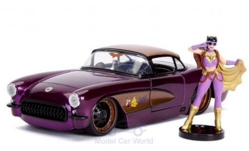 Coche miniatura Chevrolet Corvette 1/24 Jada Toys C2 Batgirl 1957 mit Figur DC Comics Bombss Chevrolet Corvette 1/24 Jada Toys C2 Batgirl 1957 mit Figur DC Comics Bombss coche miniatura
