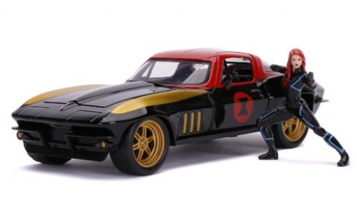 Coche miniatura Chevrolet Corvette 1/24 Jada Toys C2 Tuning Marvel Avengers - Black Widow 1966 avec figurine Chevrolet Corvette 1/24 Jada Toys C2 Tuning Marvel Avengers - Black Widow 1966 avec figurine coche miniatura
