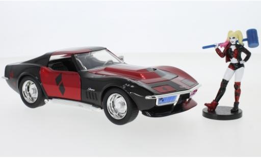 Coche miniatura Chevrolet Corvette 1/24 Jada Toys Stingray Harley Quinn 1969 avec figurine Chevrolet Corvette 1/24 Jada Toys Stingray Harley Quinn 1969 avec figurine coche miniatura
