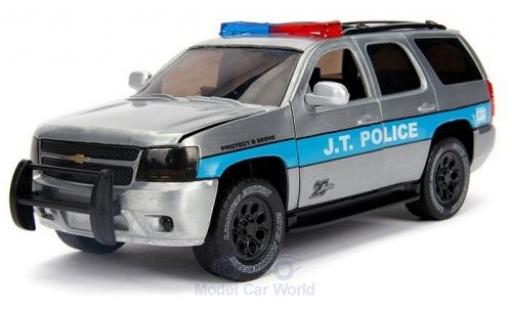 Coche miniatura Chevrolet Tahoe 1/24 Jada Toys gris/azul J.T.Police 2010 Chevrolet Tahoe 1/24 Jada Toys gris/azul J.T.Police 2010 coche miniatura