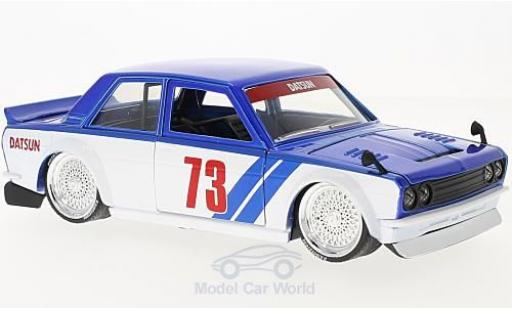Coche miniatura Datsun 510 1/24 Jada Toys metalico azul/blanco 1973 Widebody Datsun 510 1/24 Jada Toys metalico azul/blanco 1973 Widebody coche miniatura