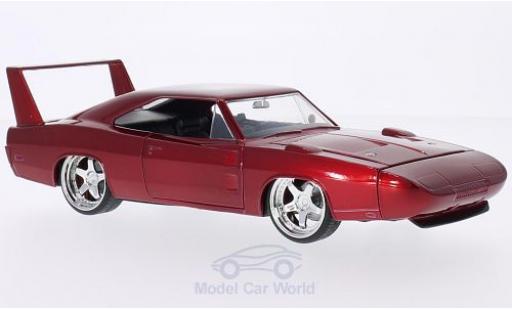 Coche miniatura Dodge Charger 1/24 Jada Toys Daytona metalico rojo Furious 7 1969 Tuning Dodge Charger 1/24 Jada Toys Daytona metalico rojo Furious 7 1969 Tuning coche miniatura
