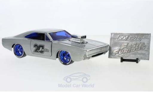 Coche miniatura Dodge Charger 1/24 Jada Toys R/T gris 1970 Dodge Charger 1/24 Jada Toys R/T gris 1970 coche miniatura