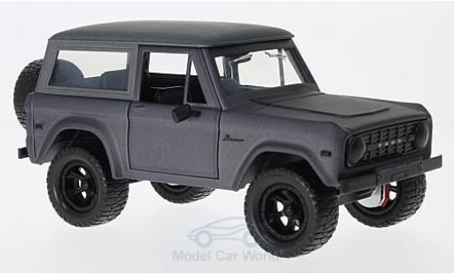Coche miniatura Ford Bronco 1/24 Jada Toys Hardtop metalico gris/matt-negro 1973 ohne Vitrine Ford Bronco 1/24 Jada Toys Hardtop metalico gris/matt-negro 1973 ohne Vitrine coche miniatura