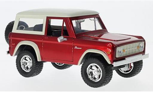 Ford Bronco 1/24 Jada Toys Hardtop rojo/beige 1973 sans Vitrine coche miniatura