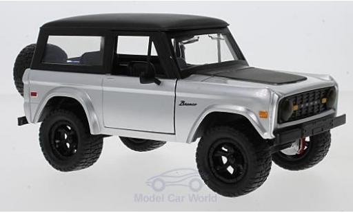 Coche miniatura Ford Bronco 1/24 Jada Toys gris/negro 1973 mit Tuningrädern Ford Bronco 1/24 Jada Toys gris/negro 1973 mit Tuningrädern coche miniatura