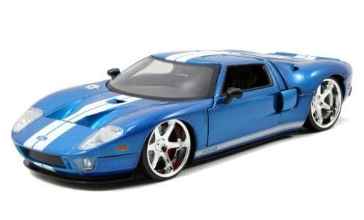 Coche miniatura Ford GT 1/24 Jada Toys metalico azul/blanco Fast & Furious 2005 Ford GT 1/24 Jada Toys metalico azul/blanco Fast & Furious 2005 coche miniatura