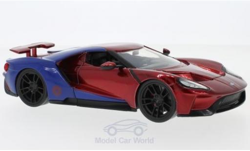 Coche miniatura Ford GT 1/24 Jada Toys rojo/azul Marvel Avengers - Spider Man 2017 mit Figur Ford GT 1/24 Jada Toys rojo/azul Marvel Avengers - Spider Man 2017 mit Figur coche miniatura