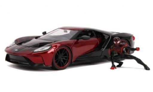 Coche miniatura Ford GT 1/24 Jada Toys rojo/negro Spider-Man - Miles Morales 2017 mit Figur Ford GT 1/24 Jada Toys rojo/negro Spider-Man - Miles Morales 2017 mit Figur coche miniatura