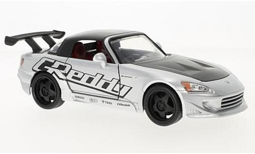 Coche miniatura Honda S2000 1/24 Jada Toys gris/negro 2001 Honda S2000 1/24 Jada Toys gris/negro 2001 coche miniatura