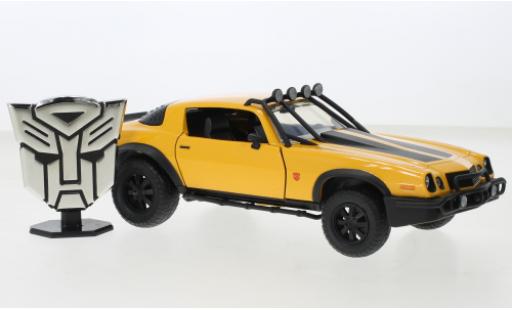 Coche miniatura Chevrolet Camaro 1/24 Jada Toys Jada naranja/negro Transformers Bumblebee 1977 Chevrolet Camaro 1/24 Jada Toys Jada naranja/negro Transformers Bumblebee 1977 coche miniatura