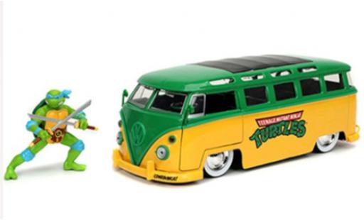 Coche miniatura Volkswagen T1 1/24 Jada Toys Bus Lowrider Turtles 1962 Volkswagen T1 1/24 Jada Toys Bus Lowrider Turtles 1962 coche miniatura