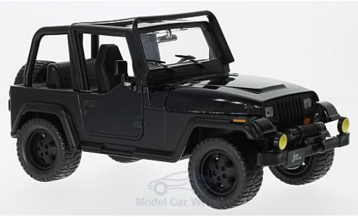 Coche miniatura Jeep Wrangler 1/24 Jada Toys negro 1992 ohne Vitrine Jeep Wrangler 1/24 Jada Toys negro 1992 ohne Vitrine coche miniatura