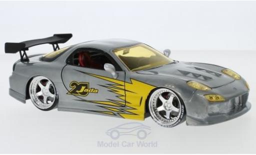 Coche miniatura Mazda RX7 1/24 Jada Toys gris/Dekor 1993 Mazda RX7 1/24 Jada Toys gris/Dekor 1993 coche miniatura