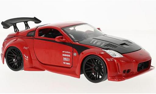 Coche miniatura Nissan 350Z 1/24 Jada Toys rojo/negro 2003 Nissan 350Z 1/24 Jada Toys rojo/negro 2003 coche miniatura