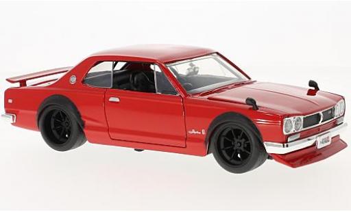 Nissan Skyline 1/24 Jada Toys 2000 GT-R (KPGC 10) rojo RHD 1971 coche miniatura