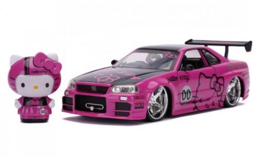 Coche miniatura Nissan Skyline 1/24 Jada Toys GT-R (R34) RHD Hello Kitty 2002 Nissan Skyline 1/24 Jada Toys GT-R (R34) RHD Hello Kitty 2002 coche miniatura