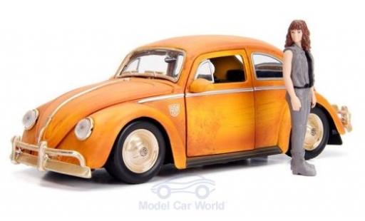 Coche miniatura Volkswagen Beetle 1/24 Jada Toys Transformers Bumblebee mit Charlie Figur Volkswagen Beetle 1/24 Jada Toys Transformers Bumblebee mit Charlie Figur coche miniatura