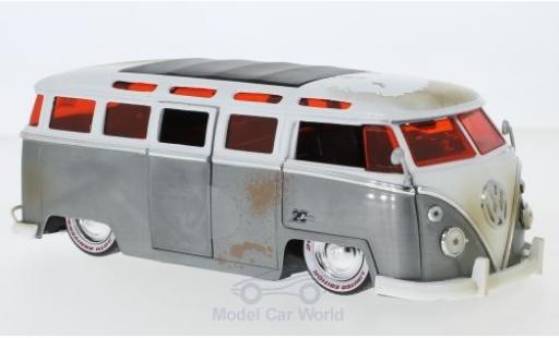 Coche miniatura Volkswagen T1 1/24 Jada Toys Bus gris/blanco 1962 Volkswagen T1 1/24 Jada Toys Bus gris/blanco 1962 coche miniatura