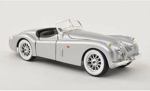 Jaguar XK 120 1/24 Burago Roadster gris LHD 1948 coche miniatura