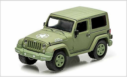 Jeep Wrangler US Army 1/64 Greenlight Hard Top Armee mate-oliv 2014 coche miniatura