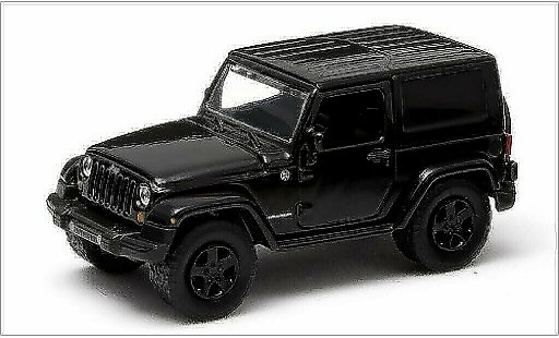 Jeep Wrangler Base 1/64 Greenlight negro/Dekor 2014 coche miniatura