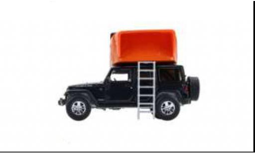 Jeep Wrangler 1/64 Greenlight Unlimited anthrazit/naranja 2008 1:64 coche miniatura