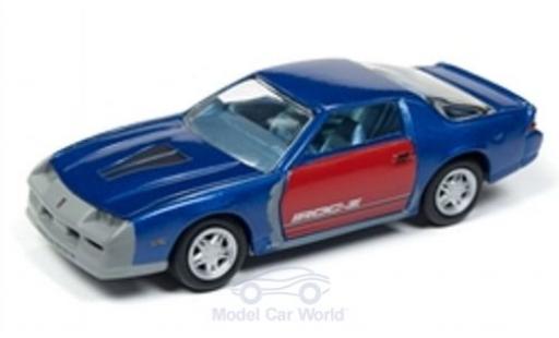 Chevrolet Camaro Z28 1/64 Johnny Lightning Z28 IROC-Z metalico azul/rojo 1987 Tuning coche miniatura