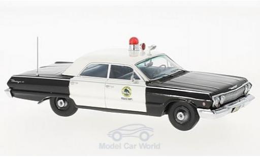 Chevrolet Biscayne 1/43 Kess negro/blanco San Carlos Police Dept. 1963 coche miniatura