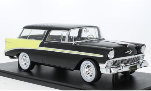 Chevrolet Bel Air 1/18 KK Scale Nomad Custom schwarz/gelb 1956 1:18 coche miniatura