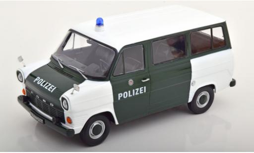 Ford Transit 1/18 KK Scale MK 1 Bus blanco/verde Polizei Hamburg 1965 coche miniatura