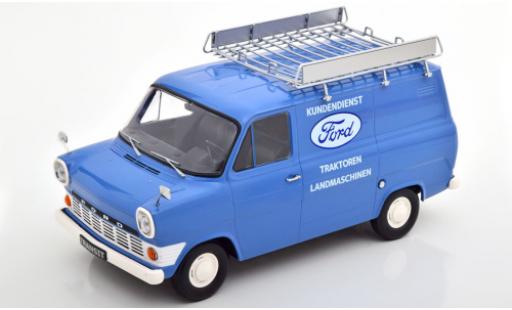 Ford Transit 1/18 KK Scale MK 1 Kasten azul Kundendienst 1965 avec Rack de toit coche miniatura
