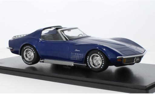 Coche miniatura Chevrolet Corvette 1/18 KK Scale (C3) metallise azul 1972 Chevrolet Corvette 1/18 KK Scale (C3) metallise azul 1972 coche miniatura