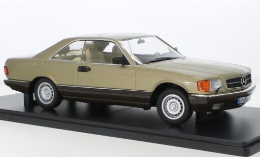 Coche miniatura Mercedes 560 1/18 KK Scale SEC (C126) gold 1987 Mercedes 560 1/18 KK Scale SEC (C126) gold 1987 coche miniatura
