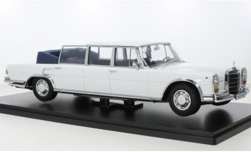Mercedes 600 1/18 KK Scale (W100) Landaulet blanche/azul 1964 coche miniatura