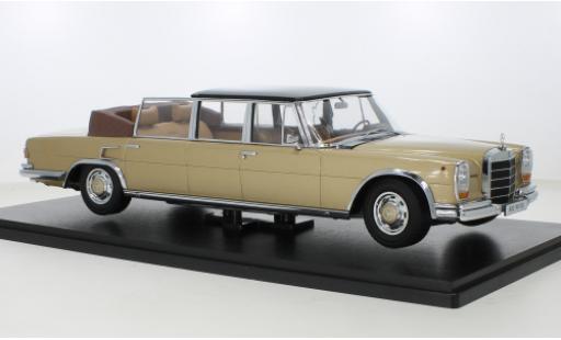 Coche miniatura Mercedes 600 1/18 KK Scale (W100) Landaulet metallise beige/negro 1964 Mercedes 600 1/18 KK Scale (W100) Landaulet metallise beige/negro 1964 coche miniatura