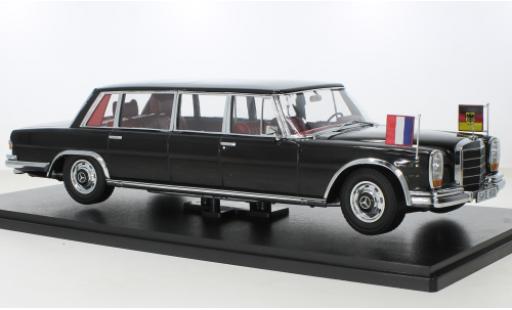 Coche miniatura Mercedes 600 1/18 KK Scale (W100) Pullman metallise negro Brandt/Pompidou 1964 Mercedes 600 1/18 KK Scale (W100) Pullman metallise negro Brandt/Pompidou 1964 coche miniatura