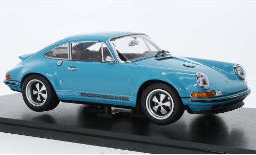 Porsche 911 1/18 KK Scale Singer azul clair coche miniatura
