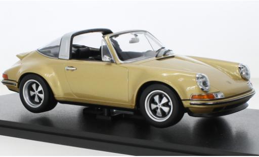 Porsche 911 1/18 KK Scale Targa Singer metallise beige coche miniatura